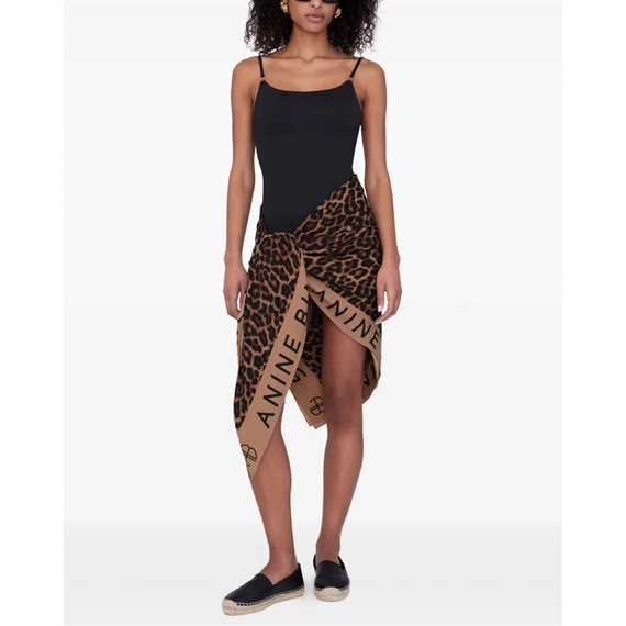 Anine Bing Eliza Sarong, Tan & Brown Leopard